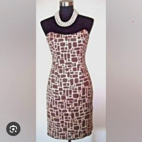 Milly Giraffe Print Strapless Mini Dress Size 6 - Picture 1 of 6
